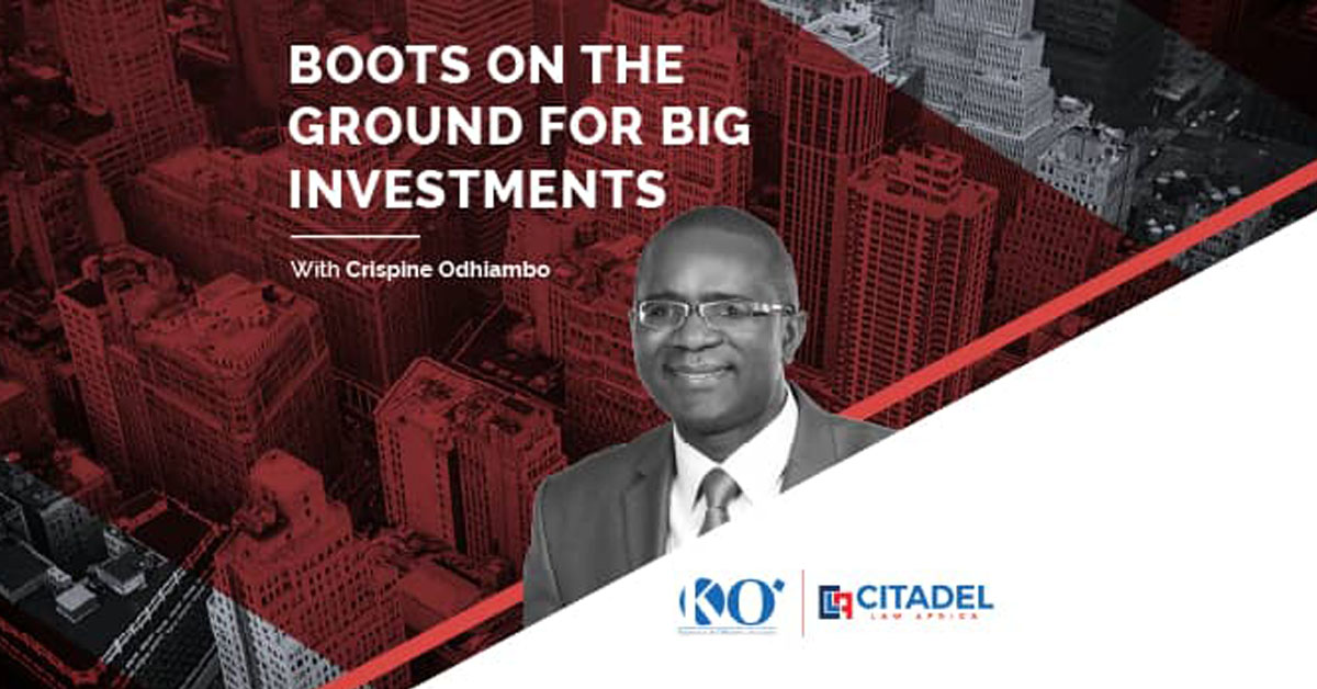 Boots on the ground Corporate/M&A and Projects expert Crispine Odhiambo sat down with Craig Sisterson to discuss the future of the investment market in East Africa.